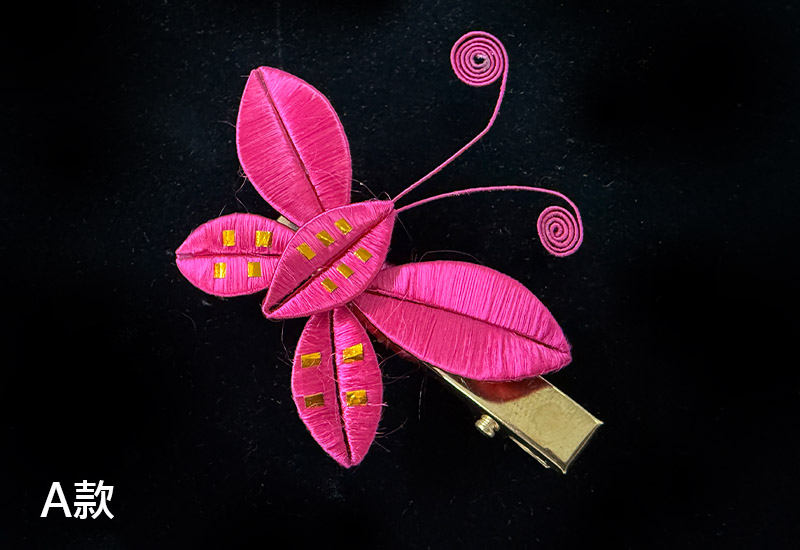 傳統紅春仔花(蝴蝶)夾/胸針/髮梳